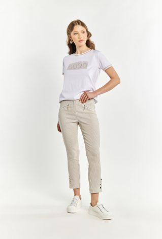 Materiałowe spodnie damskie