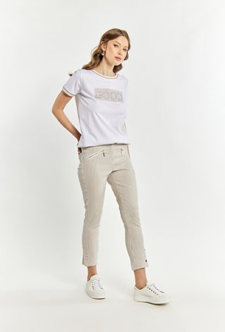 Materiałowe spodnie damskie