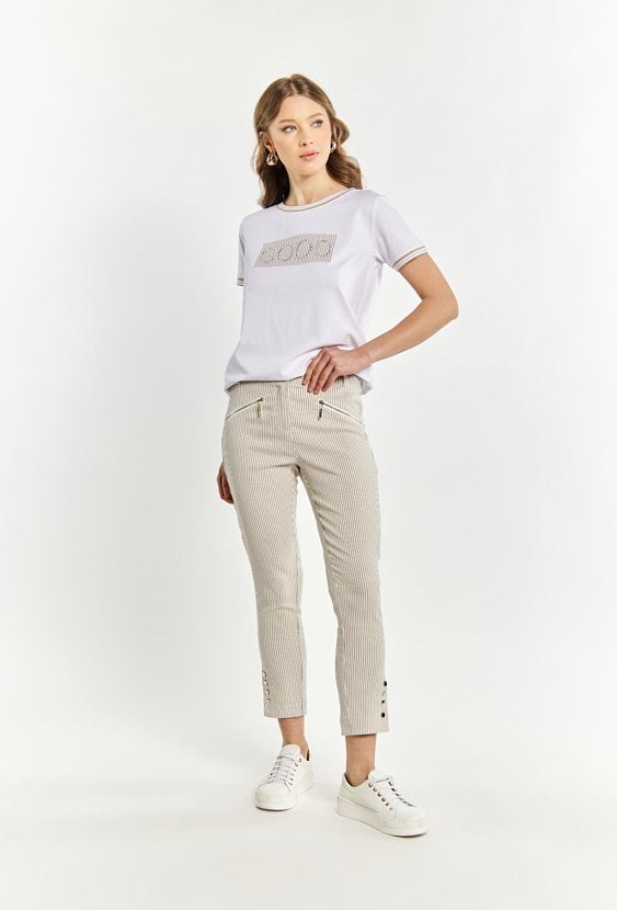 Materiałowe spodnie damskie