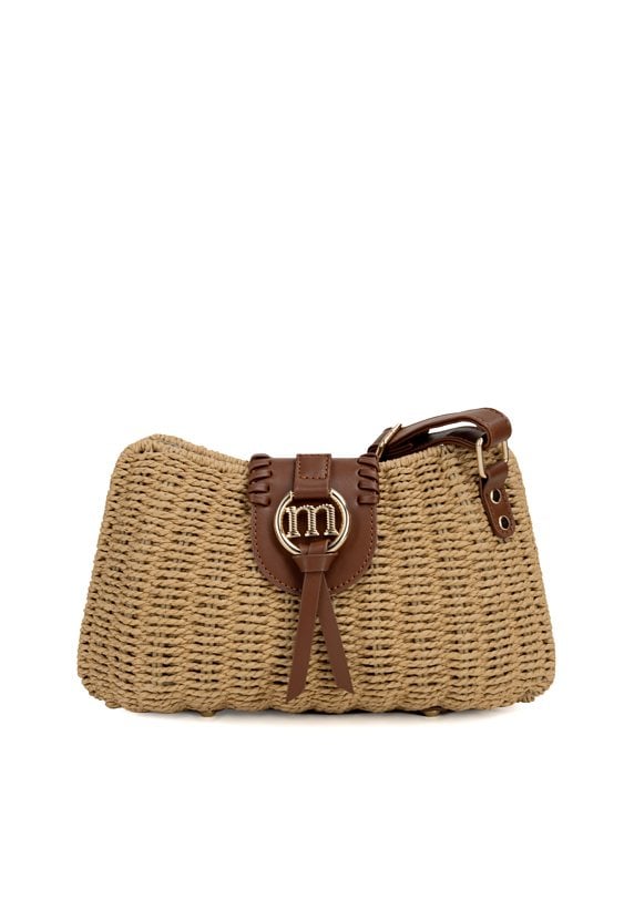 Pleciona torba z małą klapą