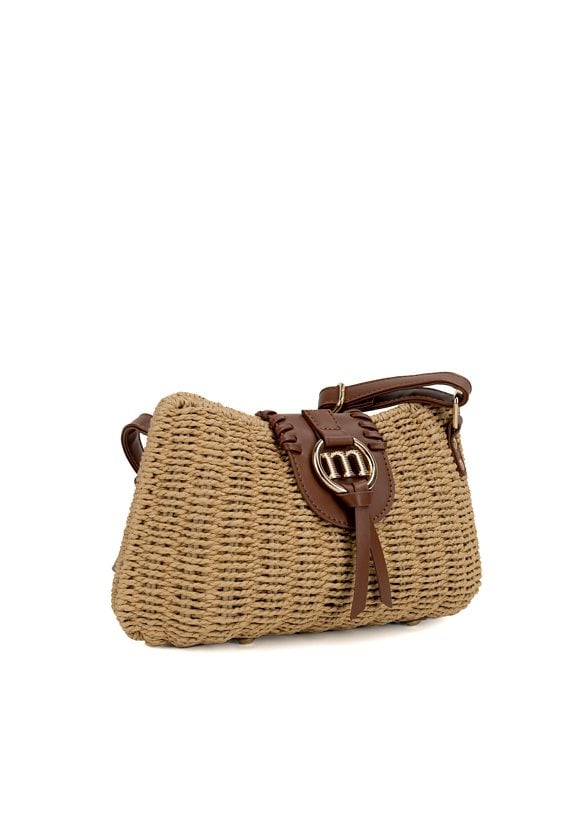 Pleciona torba z małą klapą