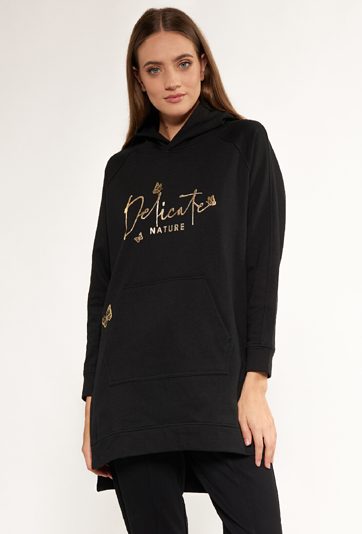 Bawełniana bluza z dłuższym tyłem