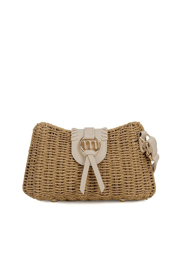 Pleciona torba z małą klapą