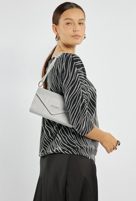 Wizytowa torebka z połyskiem