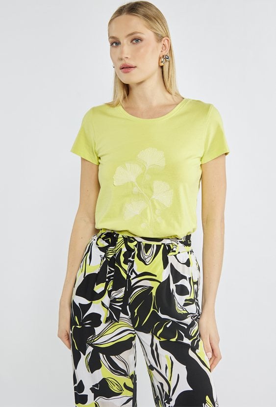 T-shirt damski z bawełny