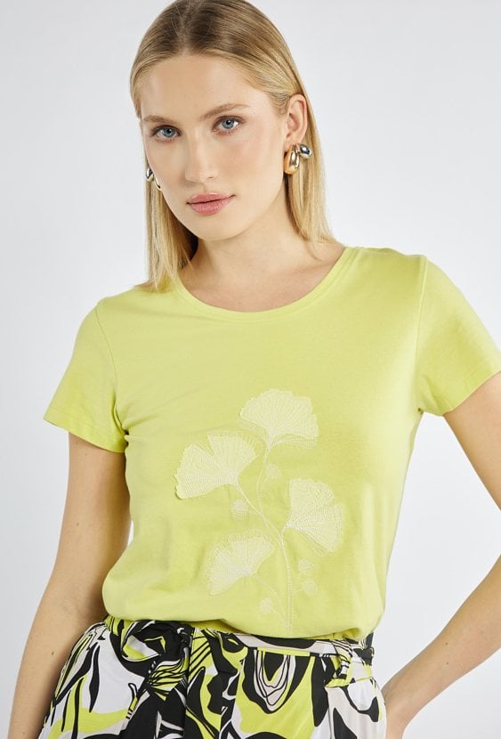 T-shirt damski z bawełny