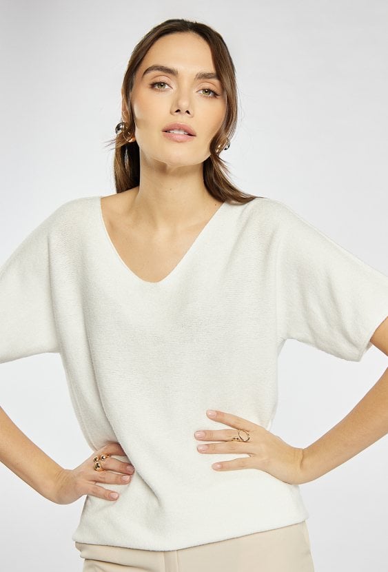 Klasyczny sweter z wiskozy