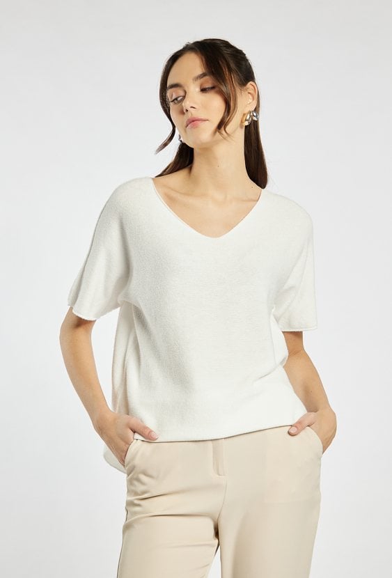 Klasyczny sweter z wiskozy