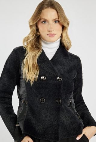 Sweter dwurzędowy z ozdobnymi guzikami