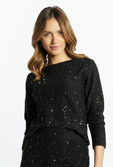 Sweter damski z cekinami