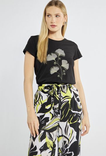 T-shirt damski z bawełny