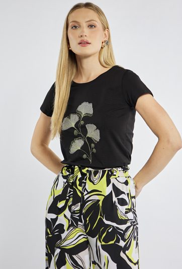 T-shirt damski z bawełny