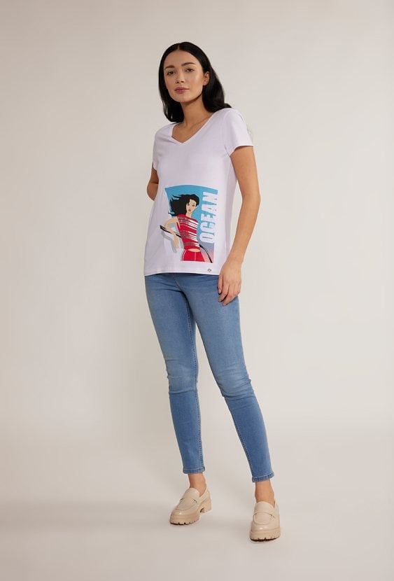 Bawełniany t-shirt z nadrukiem