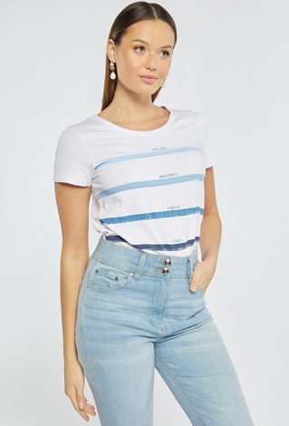T-shirt damski z paskami