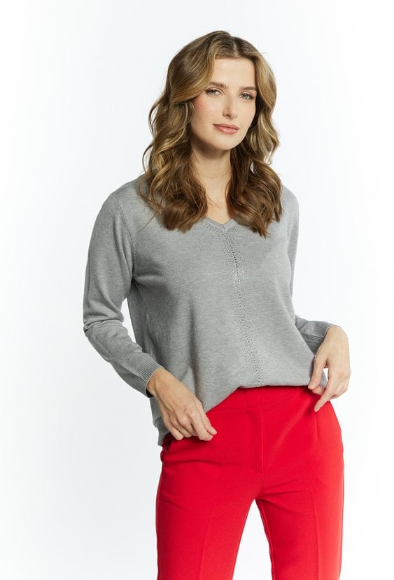 Cienki sweter damski z dżetami