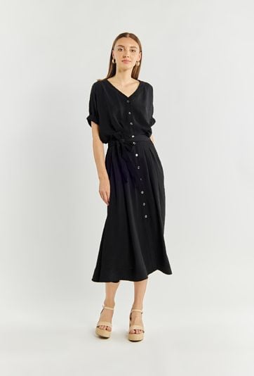 Sukienka damska z wiązaniem