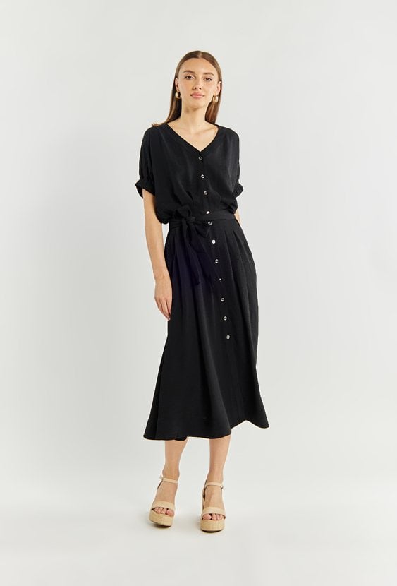 Sukienka damska z wiązaniem