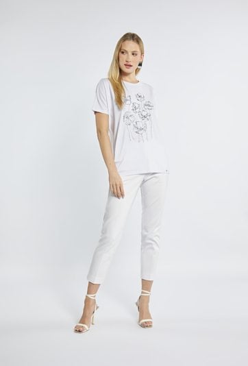 T-shirt z kwiatowym wzorem