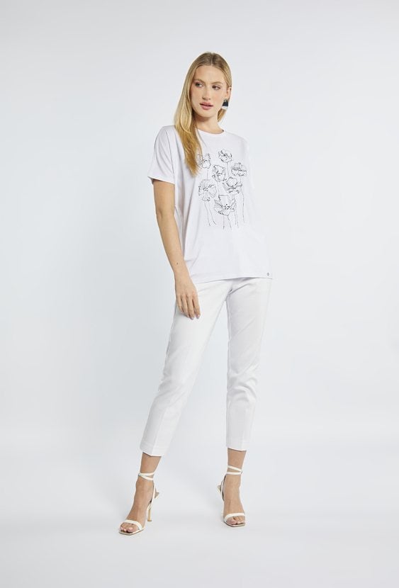 T-shirt z kwiatowym wzorem