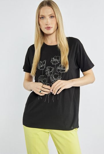 T-shirt z kwiatowym wzorem