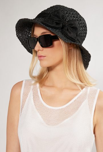 Kapelusz damski z kokardą