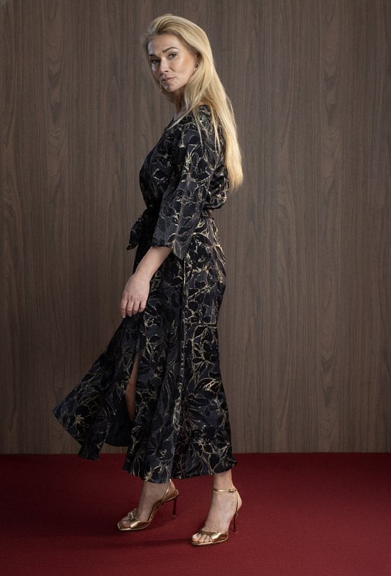 Sukienka damska z wiązaniem