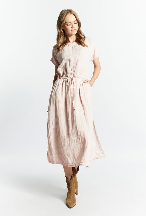 Muślinowa sukienka midi