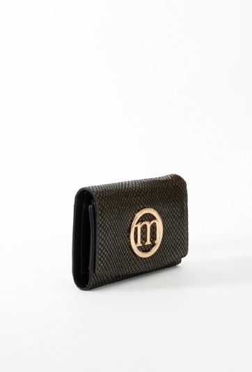 Skórzany portfel damski ze wzorem