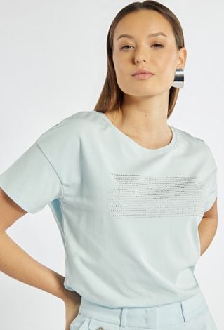 T-shirt z dżetami