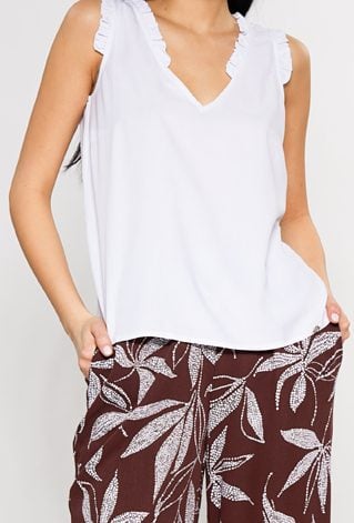 Bluzka damska z ozdobnymi falbankami