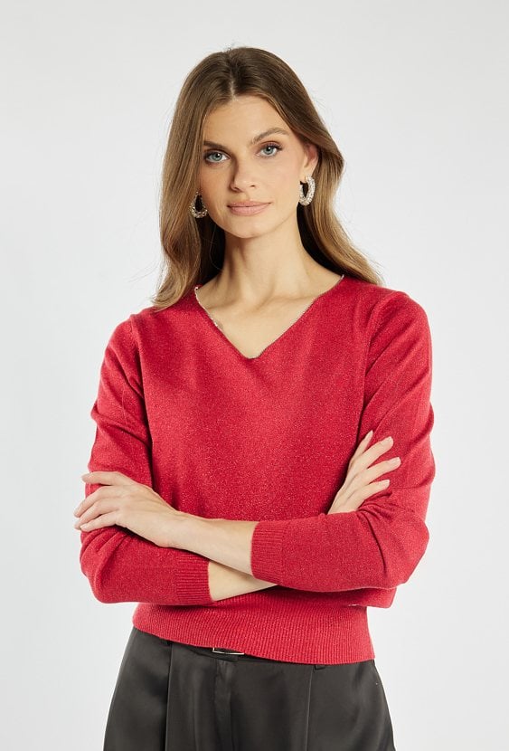 Sweter z subtelnym połyskiem