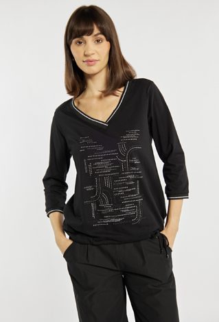 T-shirt z dżetami