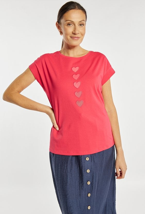 T-shirt z sercami