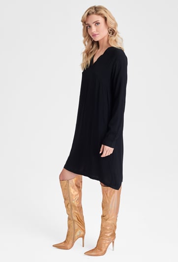 Czarna wiskozowa sukienka