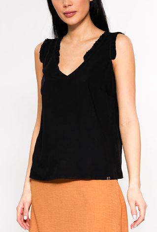 Bluzka damska z ozdobnymi falbankami