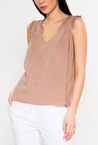 Bluzka damska z ozdobnymi falbankami