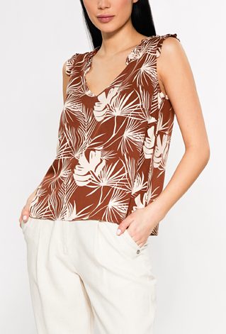 Bluzka damska z ozdobnymi falbankami