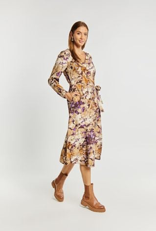 Sukienka damska z kopertowym dekoltem