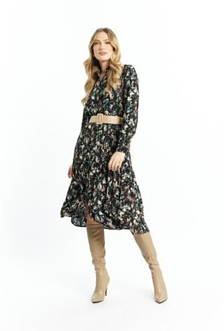 Wiskozowa sukienka w kwiaty