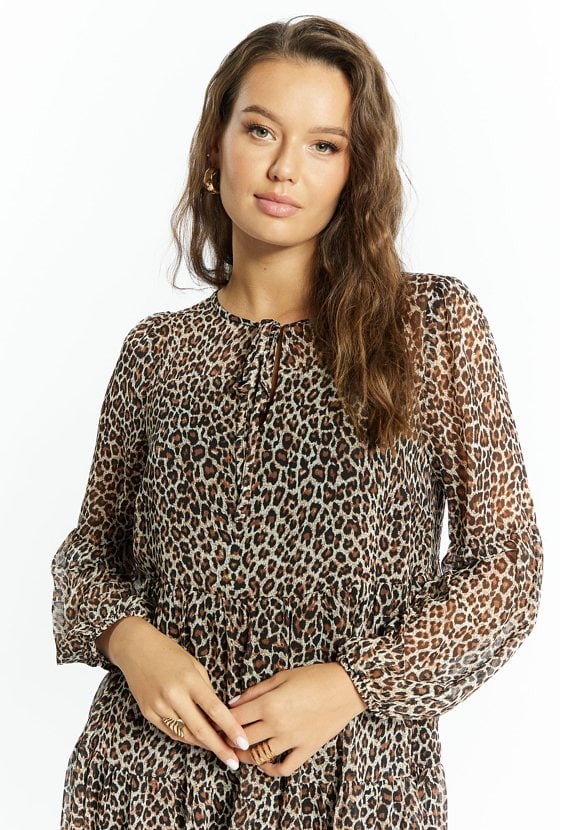 Sukienka damska ze zwierzęcym wzorem