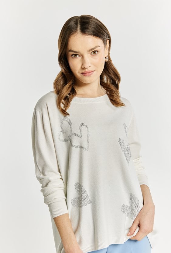 Sweter damski z dżetami