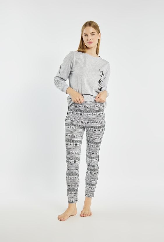 Wzorzyste spodnie od piżamy