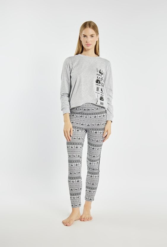 Wzorzyste spodnie od piżamy