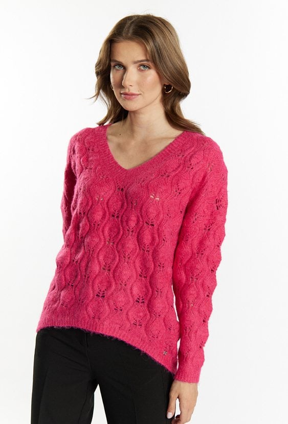 Sweter damski z domieszką wełny