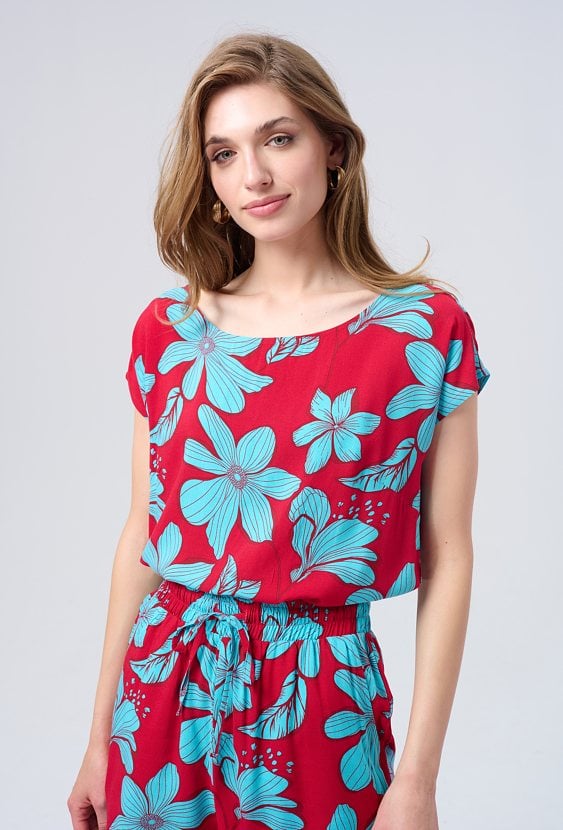 Wiskozowa bluzka typu basic