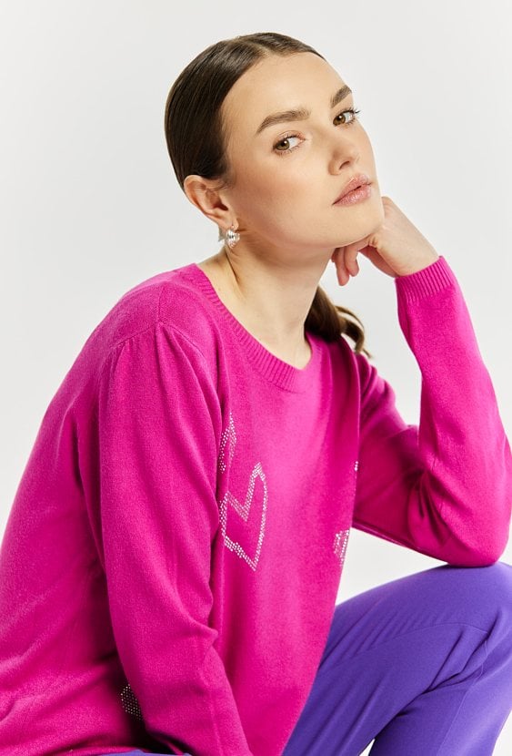 Sweter damski z dżetami