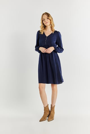 Sukienka damska z bufiastymi rękawami