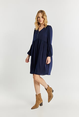 Sukienka damska z bufiastymi rękawami