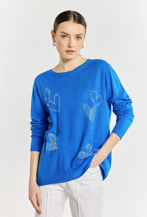 Sweter damski z dżetami