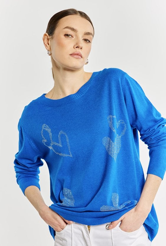 Sweter damski z dżetami